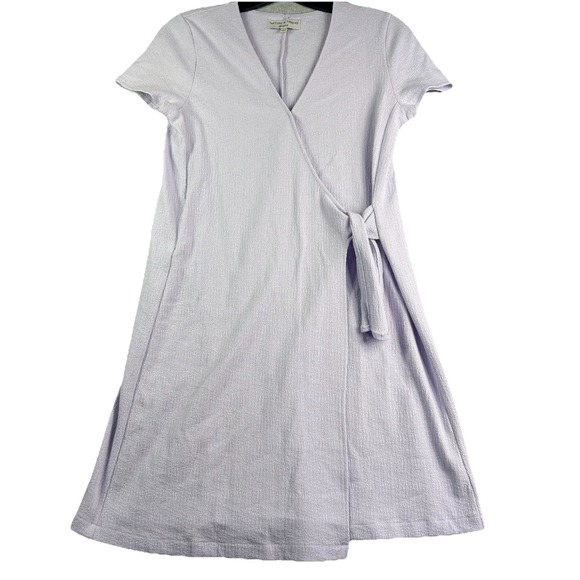 Madewell Dresses & Skirts - Madewell Texture & Thread Wrap Dress Women's S Lavender Textured Knit